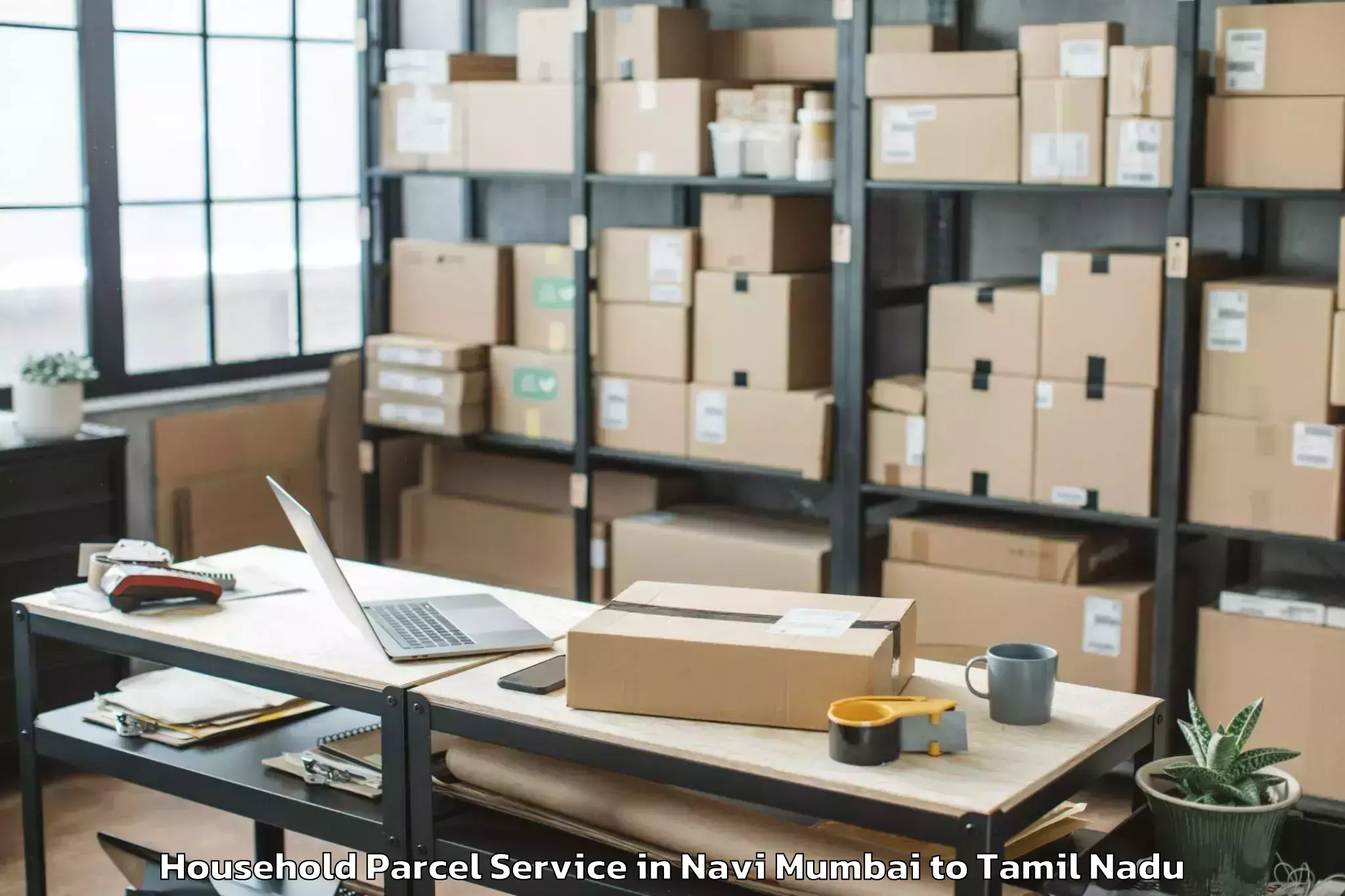 Top Navi Mumbai to Poonamalle Household Parcel Available